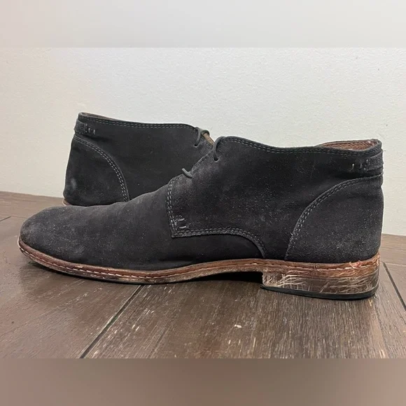 John Varvatos Monaco Chukka Grey Suede Boots Men’s size 9 - Picture 4 of 12
